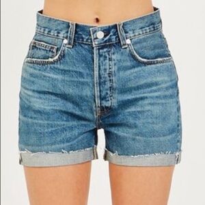 Anthropologie CQY High rise cuff jean shorts vintage